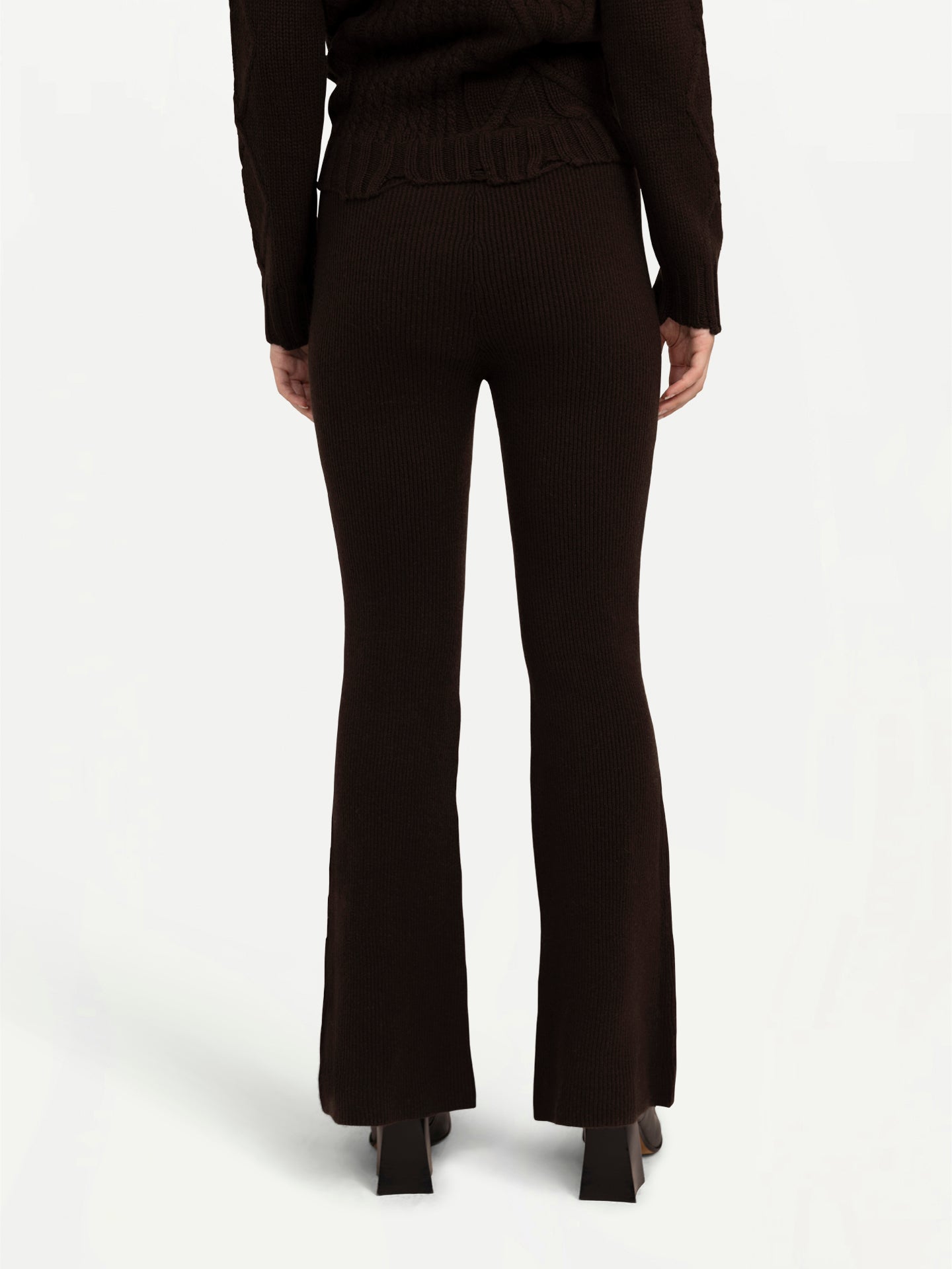 Cashmere Ribbed-Knit Trousers