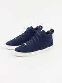 Unisex Cashmere High-Top Trainers Navy - Gobi Cashmere #color_navy