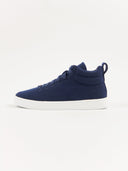 Unisex Cashmere High-Top Trainers Navy - Gobi Cashmere #color_navy
