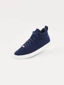 Unisex Cashmere High-Top Trainers Navy - Gobi Cashmere #color_navy