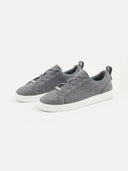 Unisex Cashmere Low Ankle Sneakers in Grey | GOBI UK