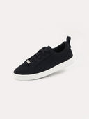 Unisex Cashmere Low Ankle Sneakers in Black | GOBI UK #color_black