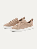 Unisex Cashmere Low Ankle Sneakers in Taupe | GOBI UK #color_taupe