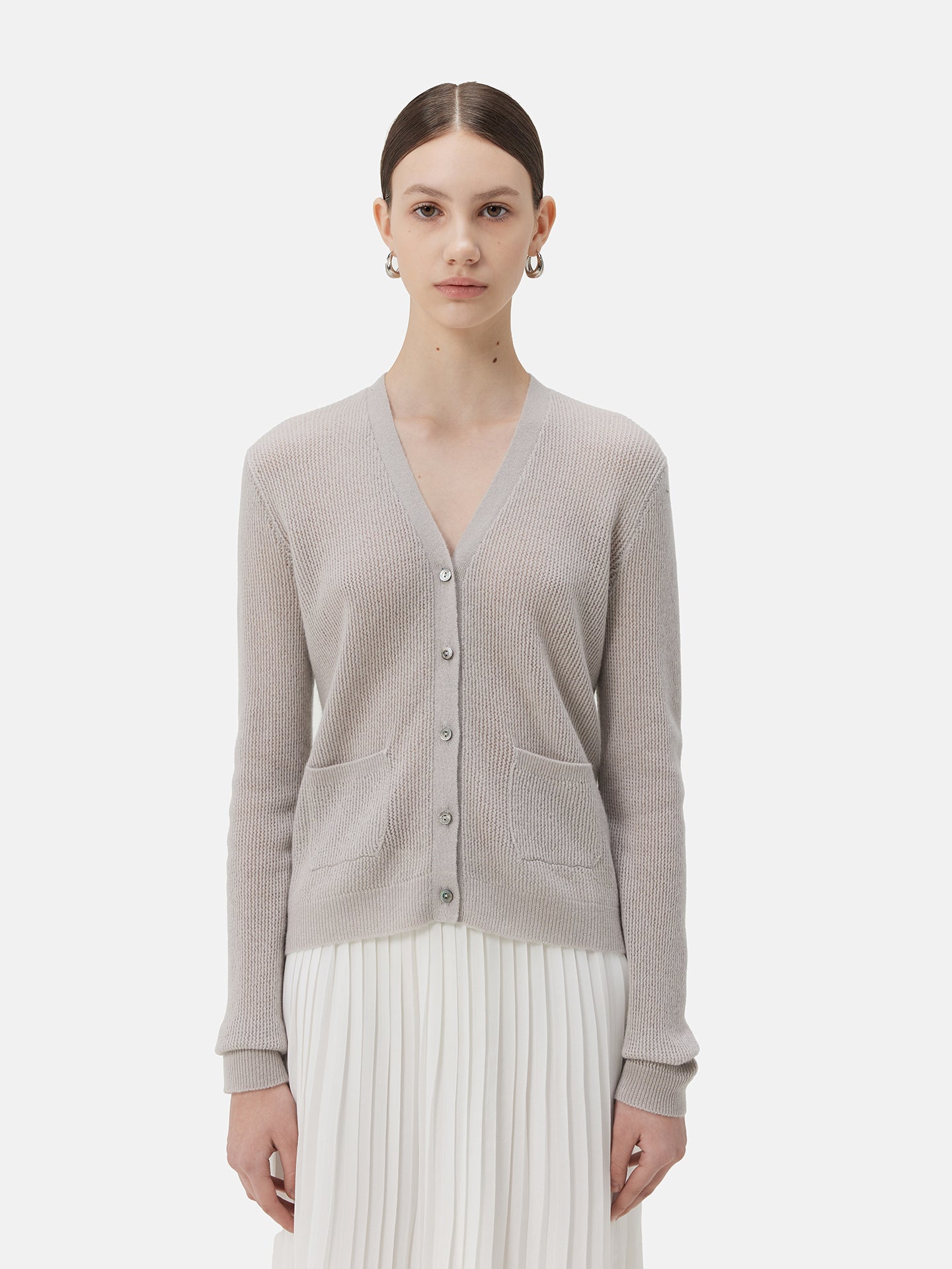 Women's Warm & Cozy Lightweight Cashmere Cardigan Taupe | GOBI Cashmere