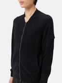 Luxury Men’s Cashmere Bomber in Black | GOBI UK #color_black