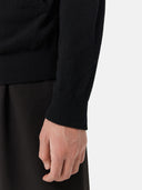 Luxury Men’s Cashmere Bomber in Black | GOBI UK #color_black