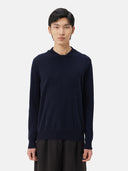 Men's Top Quality Double-Navy Neckline Cashmere Jumper| GOBI Cashmere