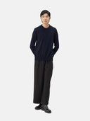 Men's Top Quality Double-Navy Neckline Cashmere Jumper| GOBI Cashmere