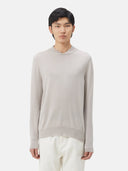 Men's Top Quality Double-Taupe Neckline Cashmere Jumper| GOBI Cashmere #color_wind-chime