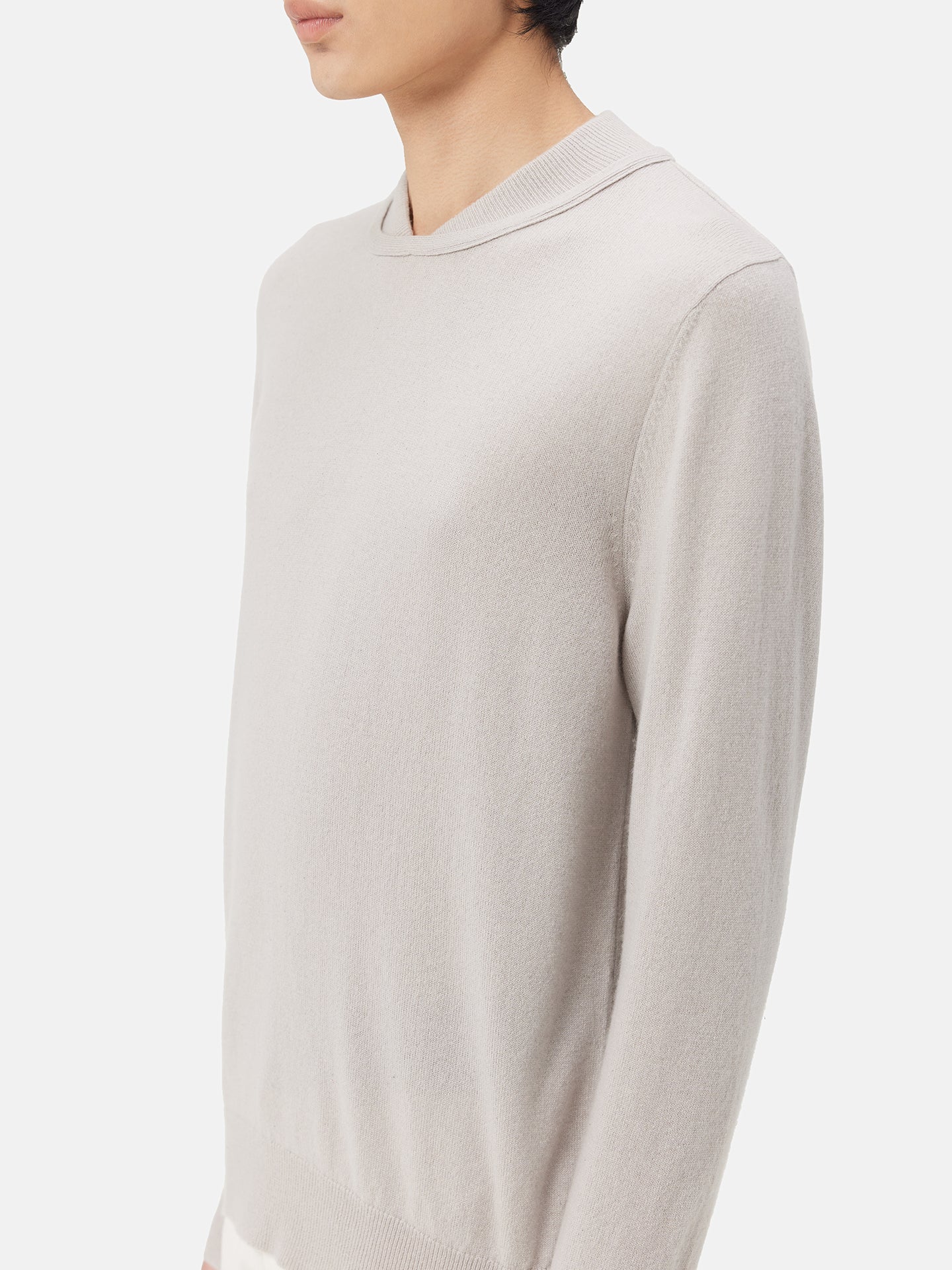 Top Quality Double-Neckline Cashmere Jumper Orchid Ice