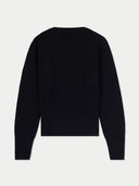 Cashmere Argyle Cardigan Black - Gobi Cashmere