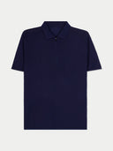 Cashmere Silk Half- Zip Polo Top Mood Indigo - Gobi Cashmere #color_mood-indigo