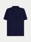 Cashmere Silk Half- Zip Polo Top in Mood Indigo — Gobi Cashmere #color_dark-indigo