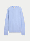 Cashmere Cable-Knit Jumper Light Blue - Gobi Cashmere