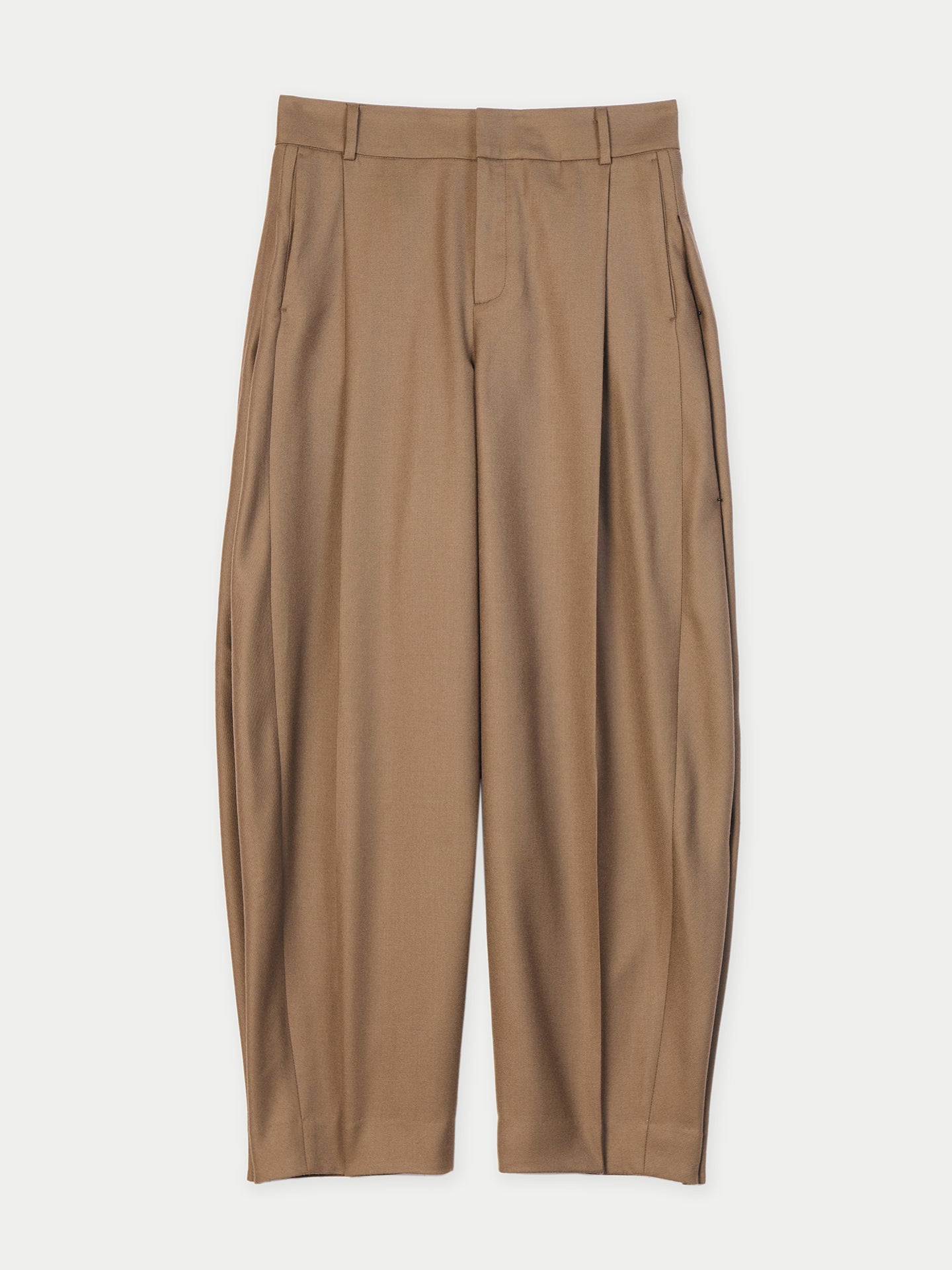 Barrel-Leg Cashmere Trousers