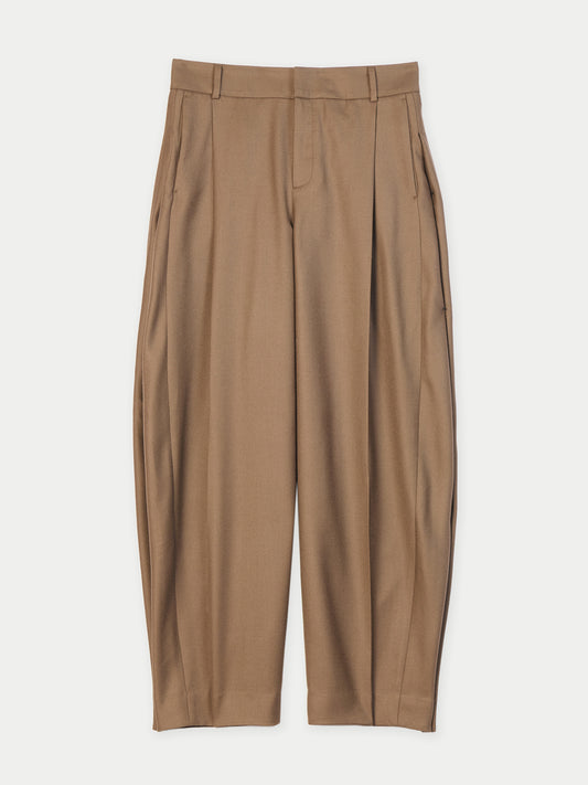 Barrel-Leg Cashmere Trousers