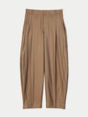 Barrel-Leg Cashmere Trousers | GOBI UK #color_sepia