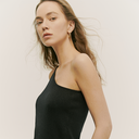 Shop women — GOBI Cashmere black one-shoulder knit top