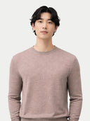 Cashmere Silk C-Neck Jumper Taupe - Gobi Cashmere