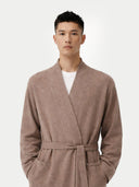 Organic Colour Men's Cashmere Robe Taupe - Gobi Cashmere #color_taupe