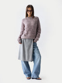 Unisex Mouline Cashmere Jumper Rose | GOBI UK #color_rosewater