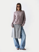 Unisex Mouline Cashmere Jumper Rose | GOBI UK