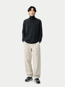 Essential Turtleneck Cashmere Jumper Charcoal - Gobi Cashmere