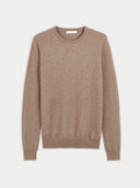 Women’s Basic Crew Neck Cashmere Jumper Taupe | GOBI UK