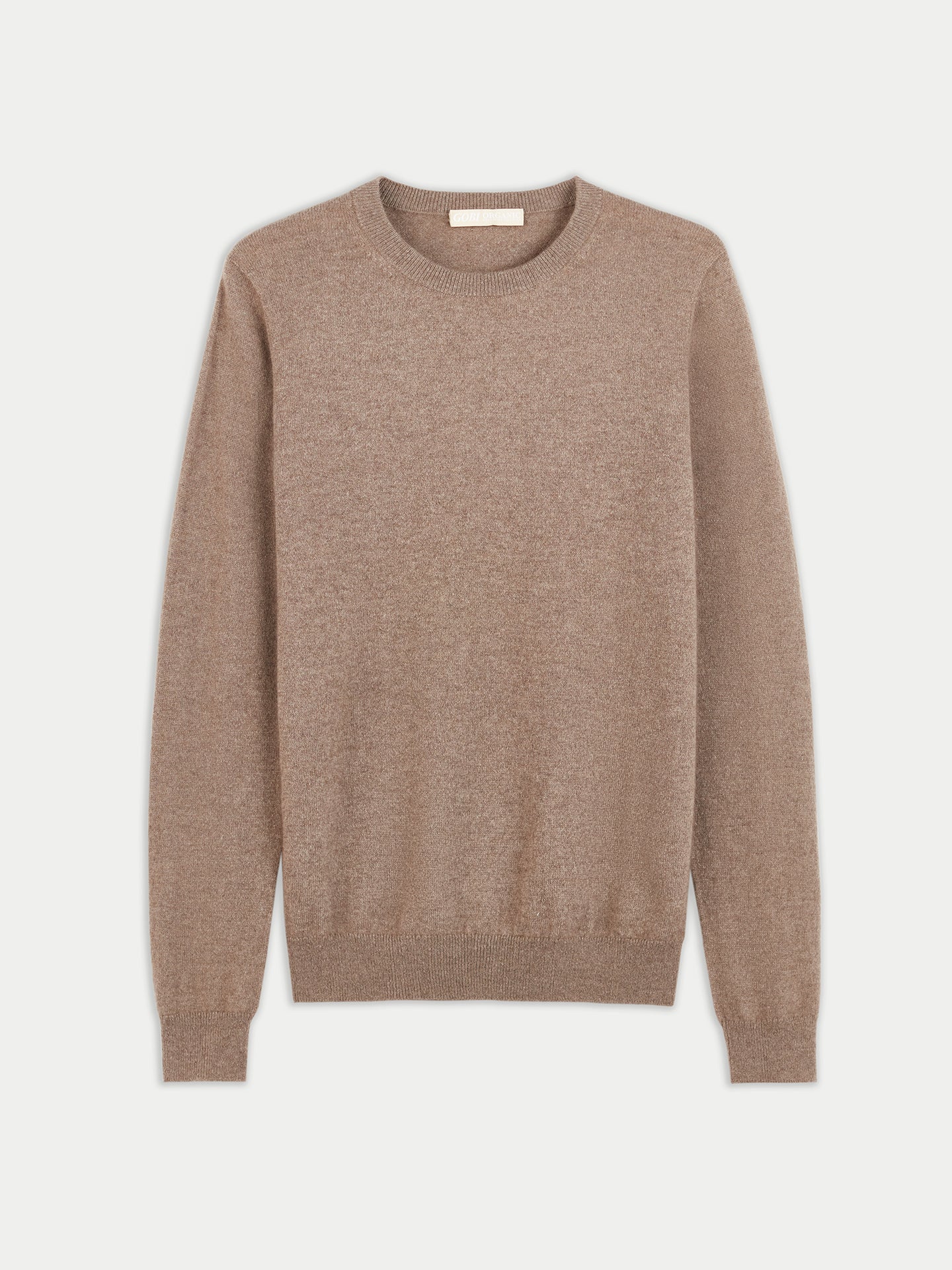 Women's Cashmere Crew Neck Sweater Taupe - Gobi Cashmere