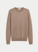 Women’s Basic Crew Neck Cashmere Jumper Taupe | GOBI UK #color_taupe