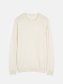 Women's Organic Colour Crew Neck Cashmere Jumper Off-White #color_off-white