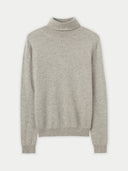 Women's Cashmere Turtle Neck Sweater Dawn Blue - Gobi Cashmere #color_dawn-blue