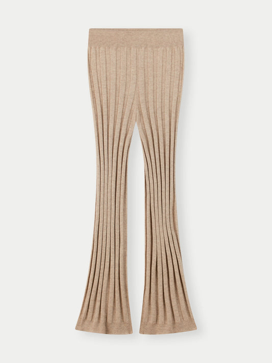 Organic Colour Textured Knit Cashmere Trousers