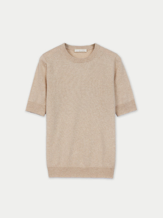 Organic Colour Crew Neck Cashmere Top
