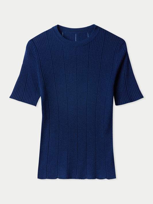 Ajour-Knit Cashmere Silk Top