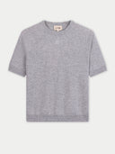 Women's Short-Sleeve Cashmere Jumper Gray | GOBI UK