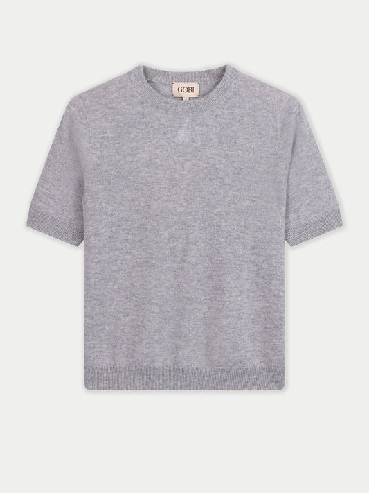 Short-Sleeve Cashmere Jumper