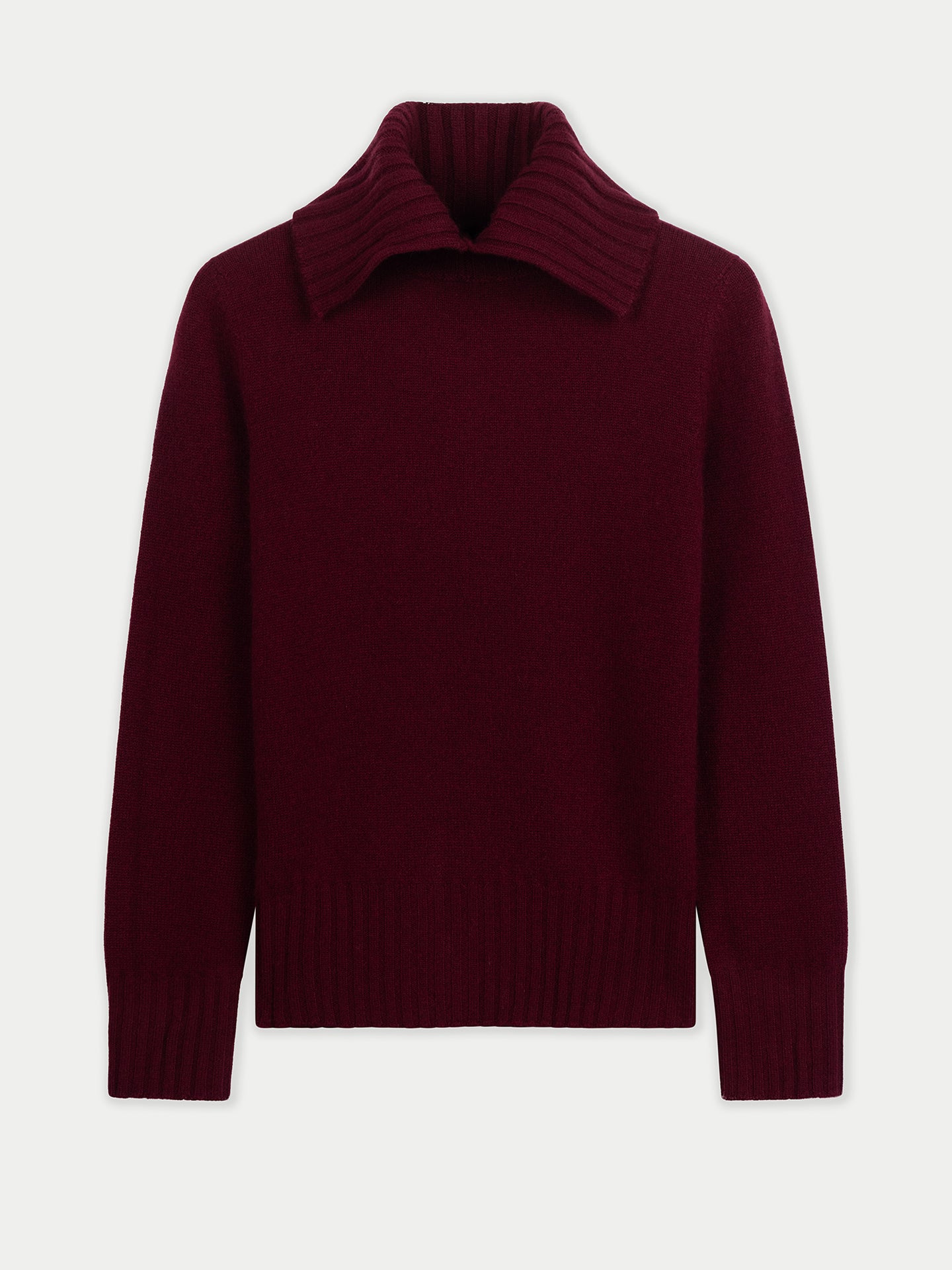 Fold-Over Turtleneck Cashmere Jumper
