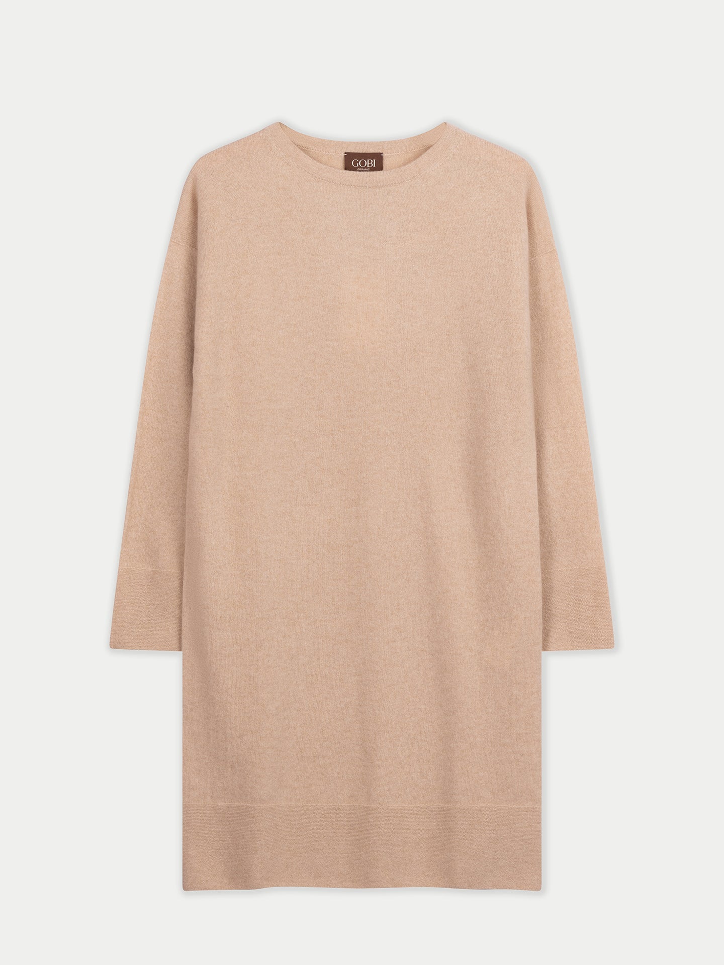 Organic Colour Seamless Crewneck Cashmere Dress