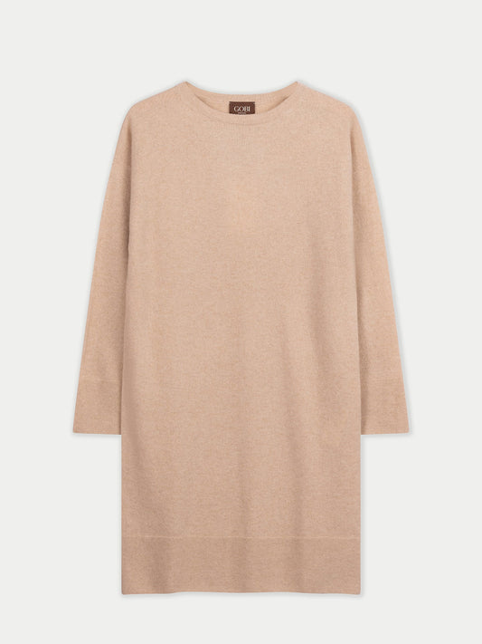 Organic Colour Seamless Crewneck Cashmere Dress