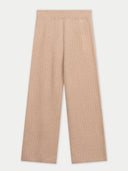 Women's Wide-Leg Ajour Knit Cashmere Trousers | GOBI UK