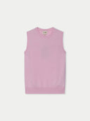 Timeless Cashmere Crewneck Vest Almond Blossom - Gobi Cashmere
