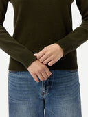Timeless Cashmere Turtleneck Jumper Capulet Olive - Gobi Cashmere