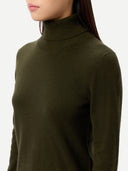 Timeless Cashmere Turtleneck Jumper Capulet Olive - Gobi Cashmere