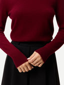 Timeless Cashmere Turtleneck Jumper Bordeaux - Gobi Cashmere