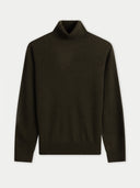 Timeless Cashmere Turtleneck Jumper Capulet Olive - Gobi Cashmere