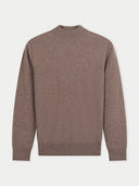 Organic Colour Essential Cashmere Mock Neck Jumper Taupe - Gobi Cashmere