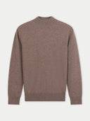 Organic Colour Essential Cashmere Mock Neck Jumper Taupe - Gobi Cashmere #color_taupe