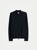 Women's Classic Cashmere Full-Zip Cardigan | GOBI UK #color_black