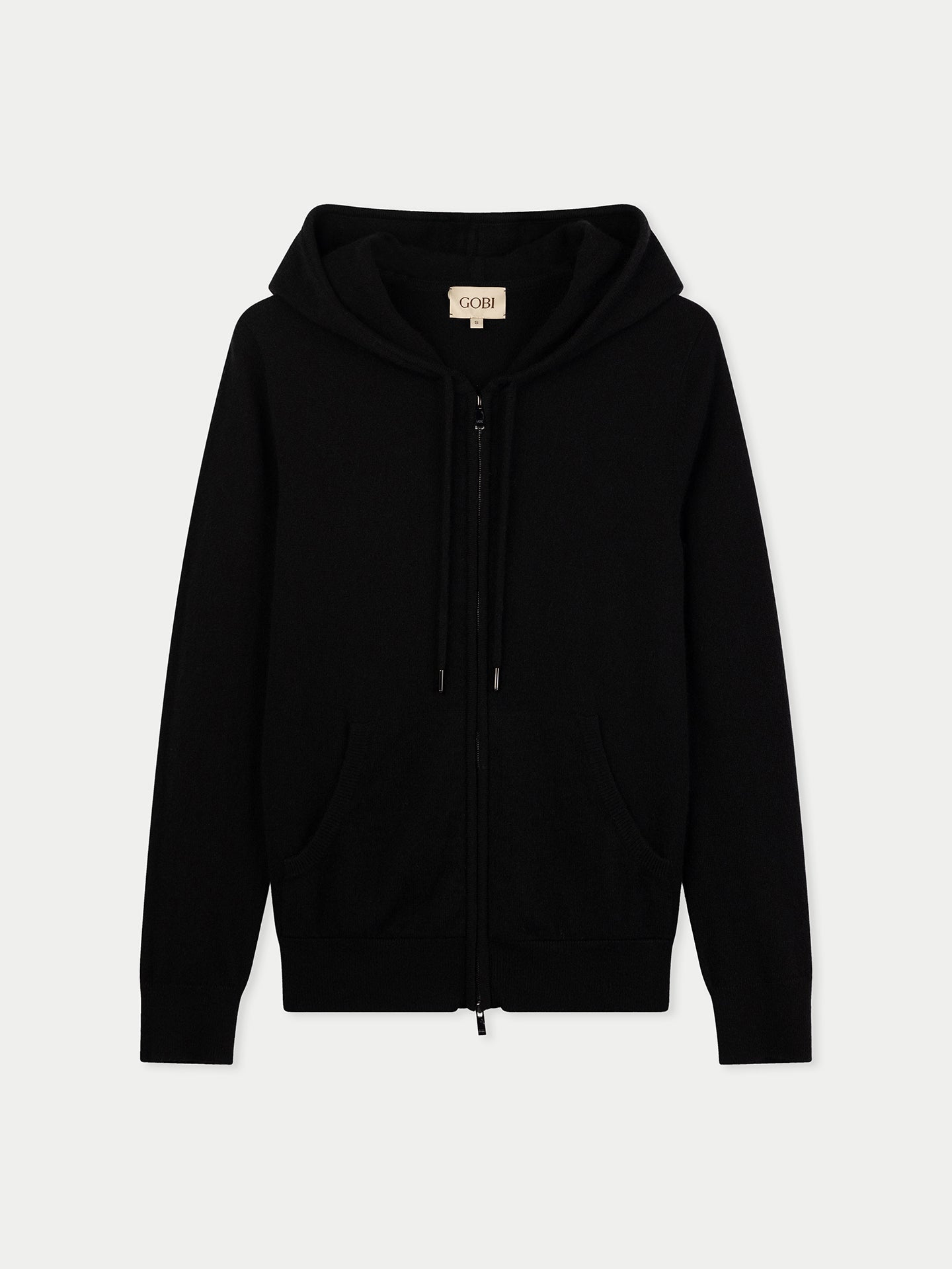 Woman Zipper Hoodie with Smiley Pocket